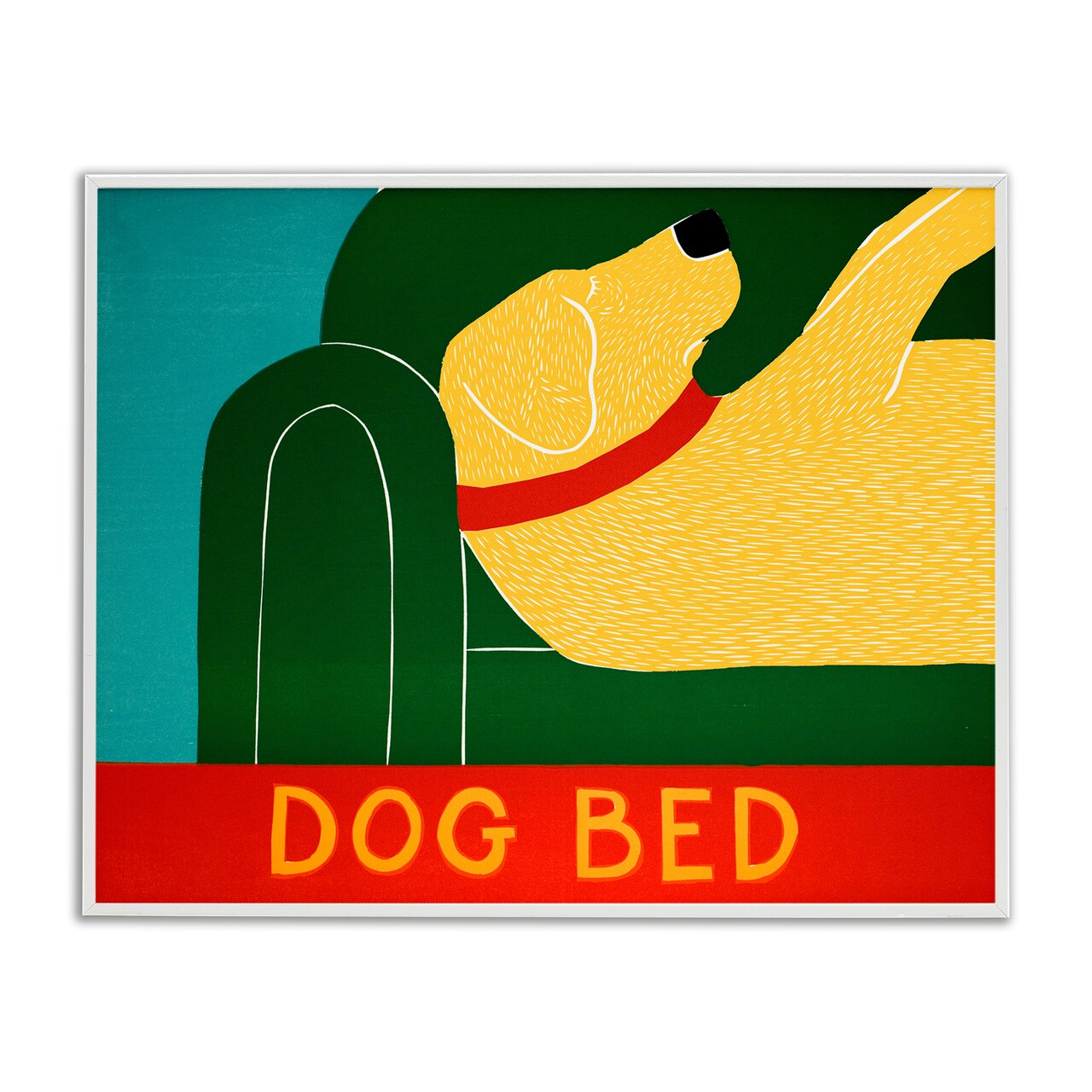 Stupell Industries Dog Bed Labrador Framed Giclee, design by Stephen Huneck